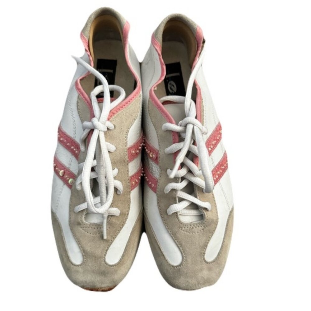 Vintage l.e.i Trainers Pink and White Shoes Size 9 1/2